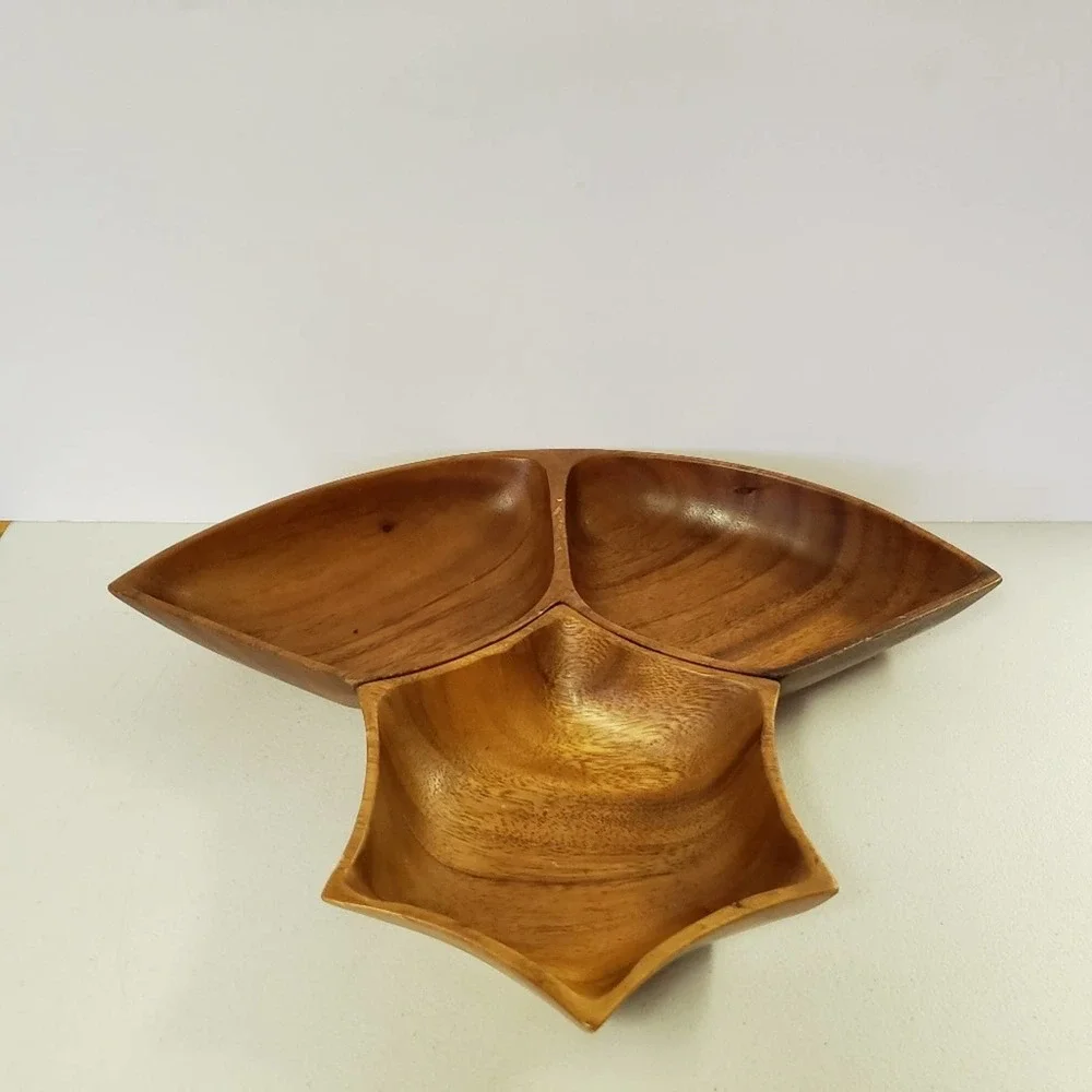 Vintage Wood Serving Set